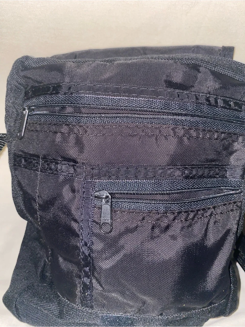 Black Crossbody Shoulder Bag for Men - Compact Everyday Carry